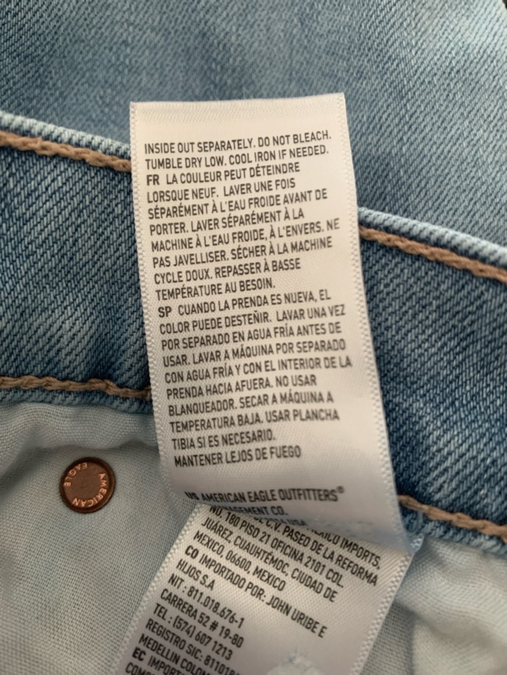 American Eagle Outfitters Stovepipe X-Short Crop Jean Size 8 - Picture 6 of 7
